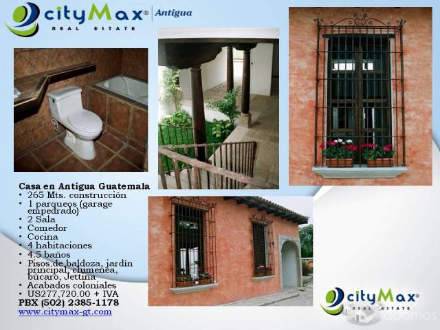 CITYMAX VENDE CASA EN ANTIGUA GUATEMALA - Image 1