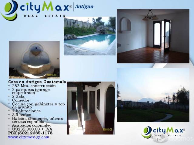 CITYMAX VENDE CASA EN ANTIGUA GUATEMALA - Image 1