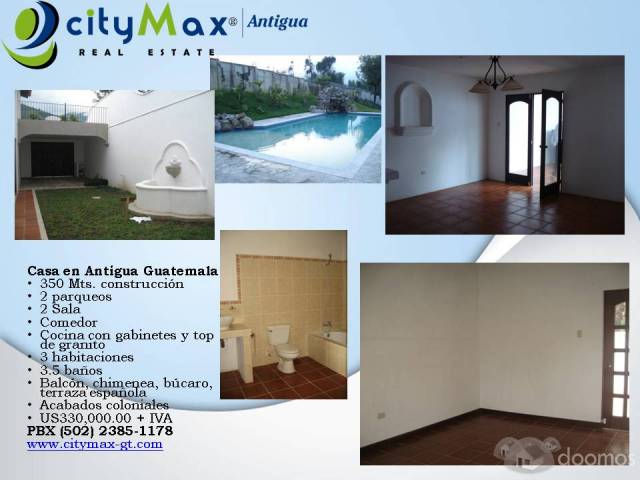 CITYMAX VENDE CASA EN ANTIGUA GUATEMALA - Image 1