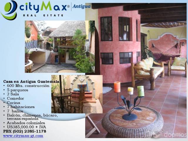 CITYMAX VENDE AMPLIA CASA ANTIGUA GUATEMALA - Image 1