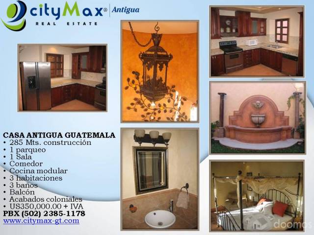 CITYMAX VENDE CASA EN CONDOMINIO ANTIGUA GUATEMALA - Image 1