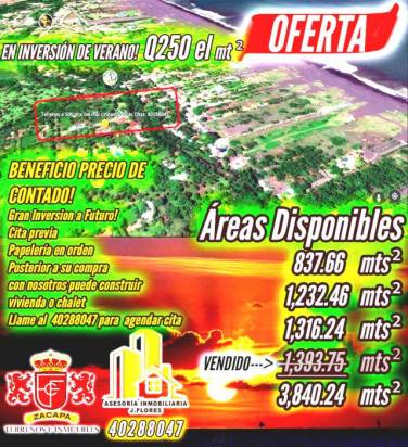 Vendo Terrenos A Q250xmt2 en Lindamar Puerto San José. Cel: 40288047 - Image 1