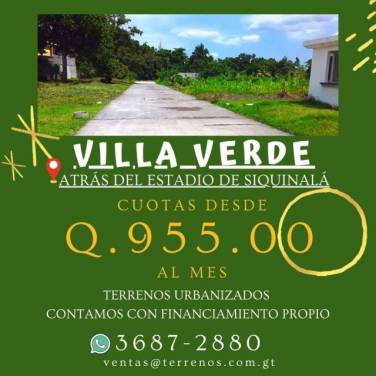 Terrenos en ventas en Siquinalá - Image 1