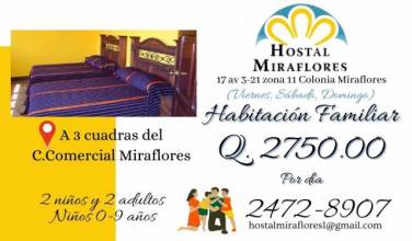 Hospedaje en excelente ubicación, zona 11