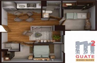 Apartamento de 52.14 m2 de construcción en Venta, Zona 02