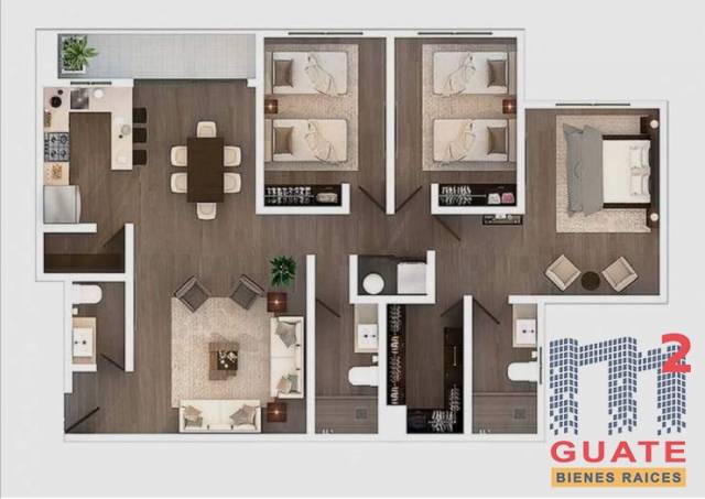 Apartamento de 137 m2 de construcción en Venta, Zona 14 - Miniatura 8