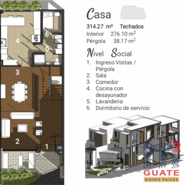 Casa de 314.27 m2 de construcción en Venta, Zona 16 - Image 2