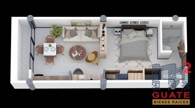 Apartamento de 42.61 m2 de construcción en Venta, Zona 01 - Miniatura 5