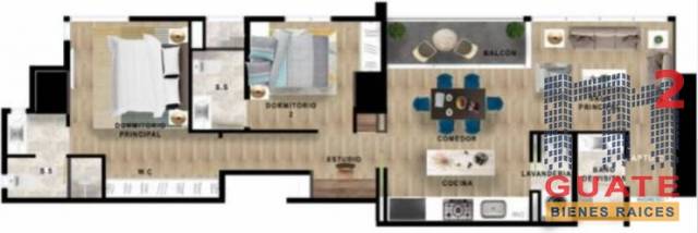 Apartamento de 92 m2 de construcción en Renta, Zona 15 - Miniatura 16