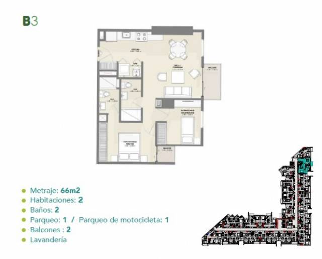 Apartamento en Venta Zona 12 frente Plaza Maderos - Miniatura 8