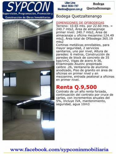 Bodega Quetzaltenango alquilo - Image 1