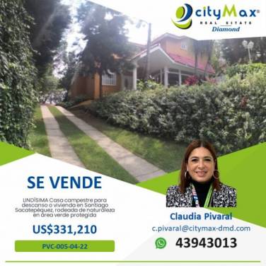 SE VENDE CASA CAMPESTRE AMUEBLADA EN SANTIAGO SACATEPEQUEZ - Image 1