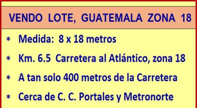 Venta terreno zona 18 - Image 2