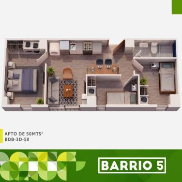 APARTAMENTO EN VENTA EN ZONA 5, 50m2 - Image 1