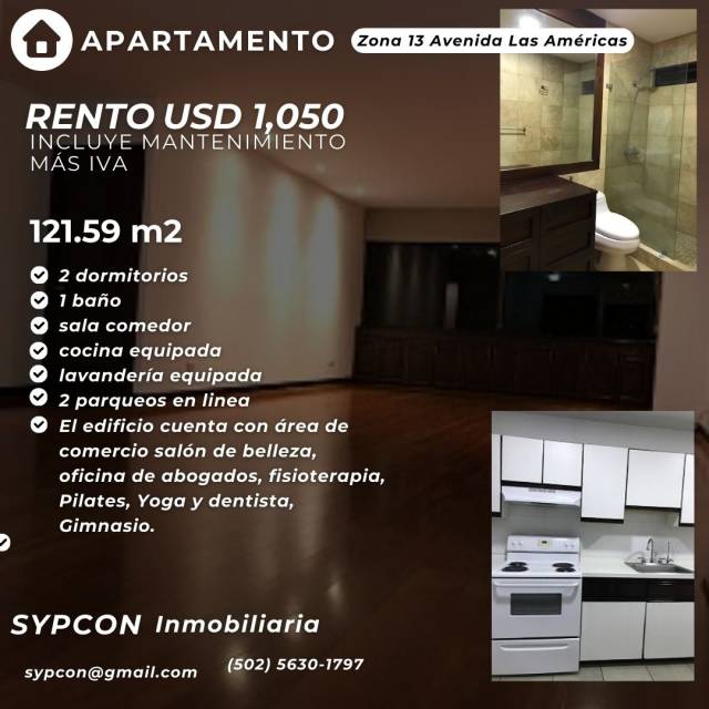 Apartamento en renta de 2 dormitorios zona 13 - Miniatura 6