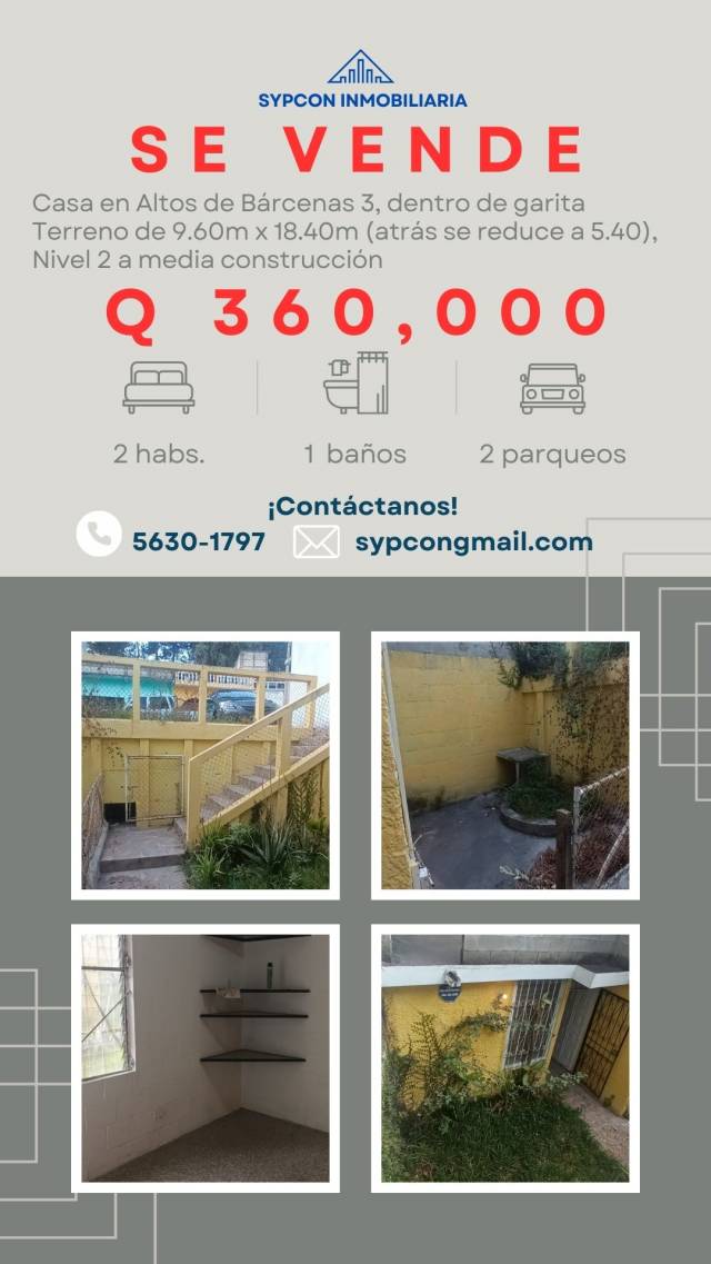 Vendo casa dentro de garita en Altos de Barcenas 3 - Miniatura 4