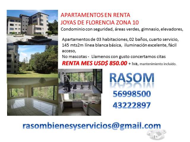 SE RENTAN APARTAMENTOS de 02 y 03 habitaciones