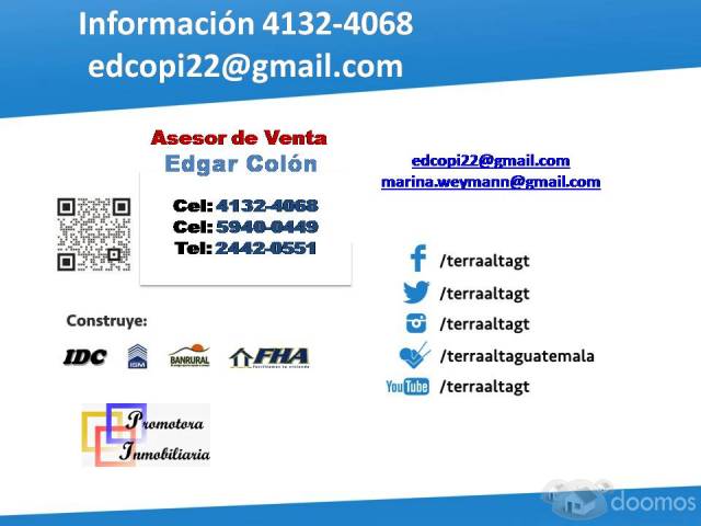 "Condominio Terra Alta, Calzada Roosevelt, Casas y Apartamento" - Image 1