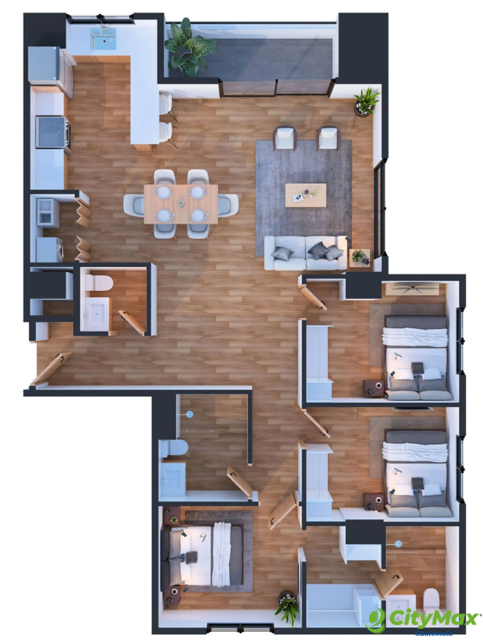 Apartamento en planos en venta zona 16 - Miniatura 7