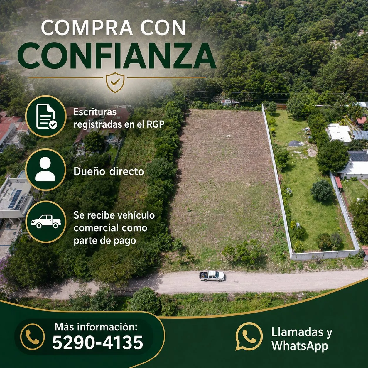 Lotes residenciales 8x15 en Fraijanes | Financiamiento propio - 3
